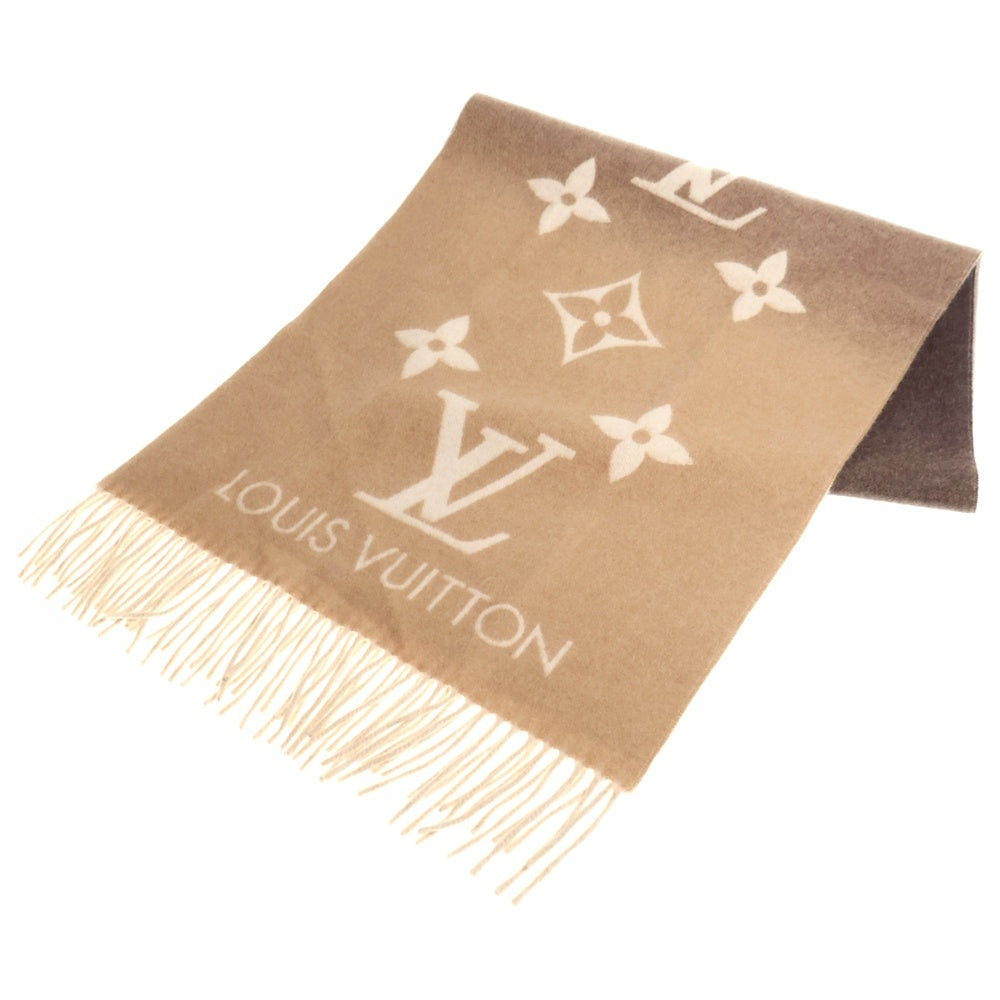 LOUIS VUITTON(ルイヴィトン) レイキャビック グラディエント モノグラム フリンジ マフラー ベージュ M73675 レディース