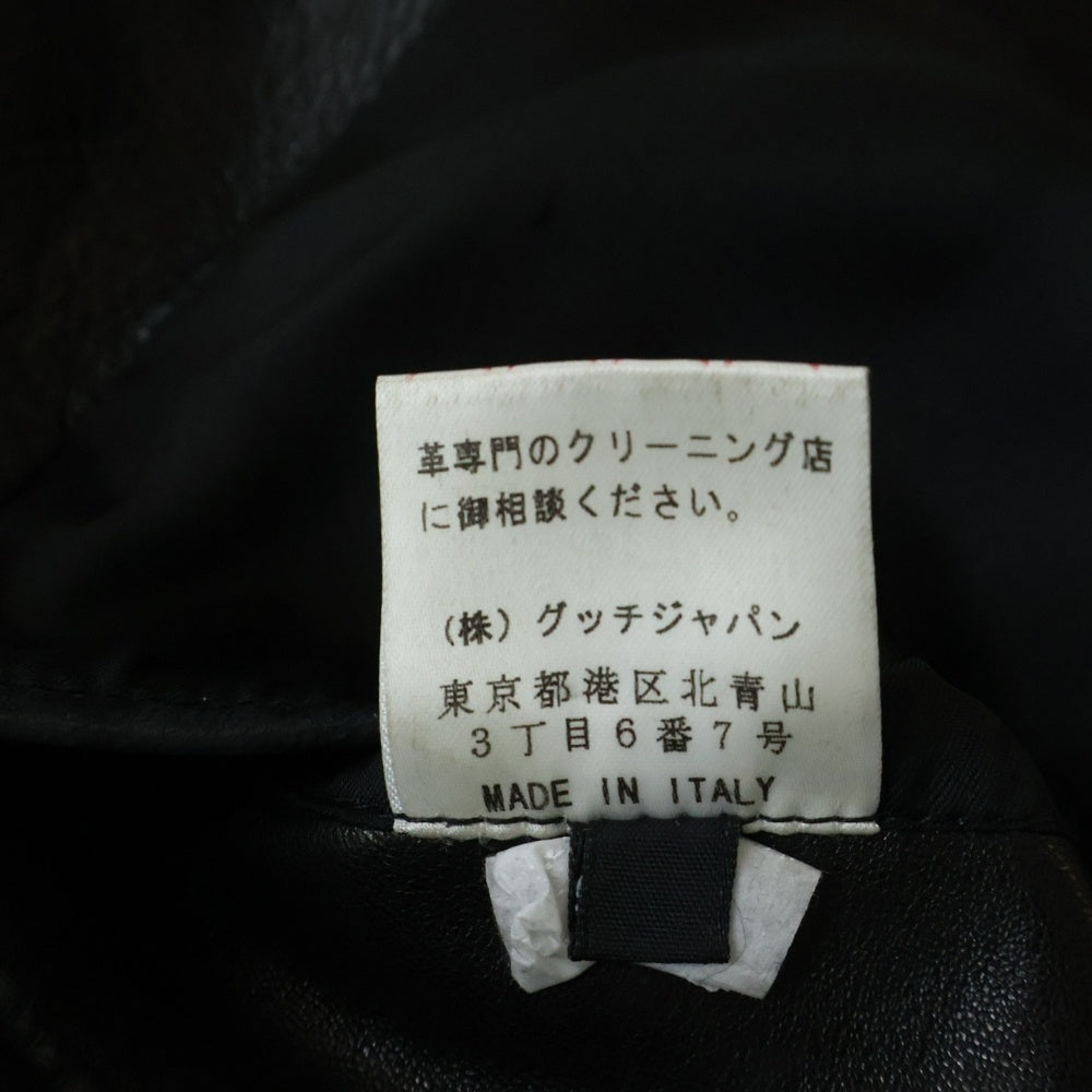 GUCCI(グッチ) 2Bラムスキンテーラードジャケット ブラック 339-0929-7516