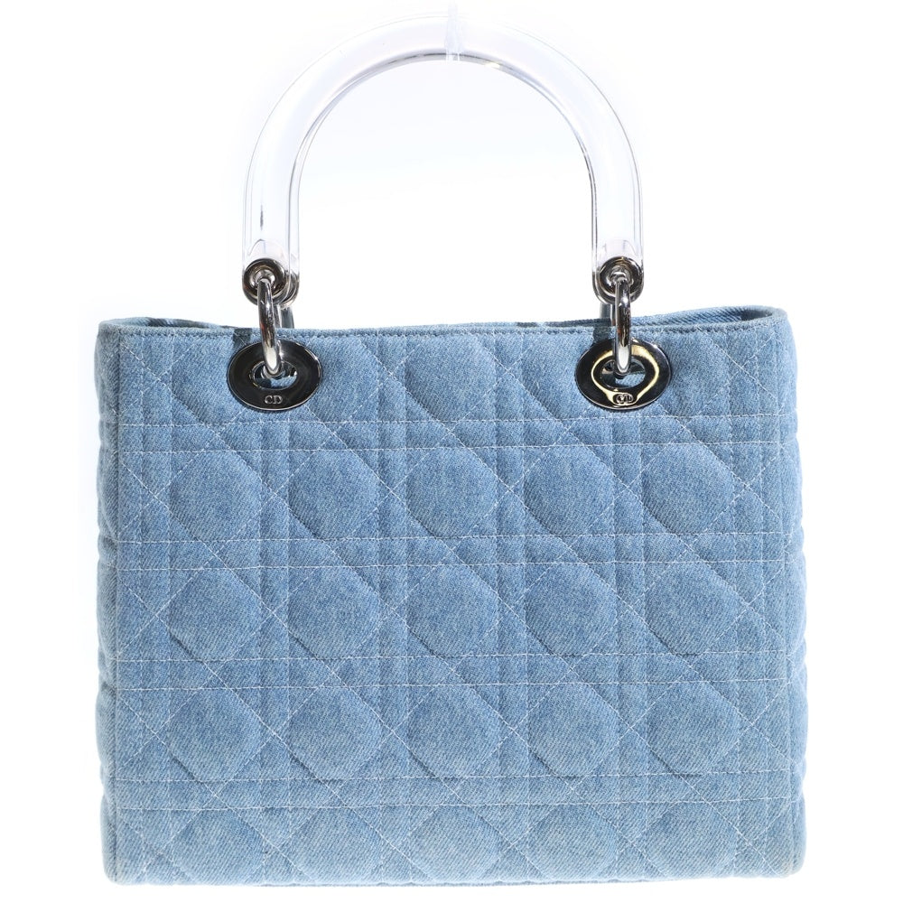 Christian Dior(クリスチャンディオール) レディディオール ミディアム デニム クリアハンドル 2wayショルダーバッグ ハンドバッグ レディース
