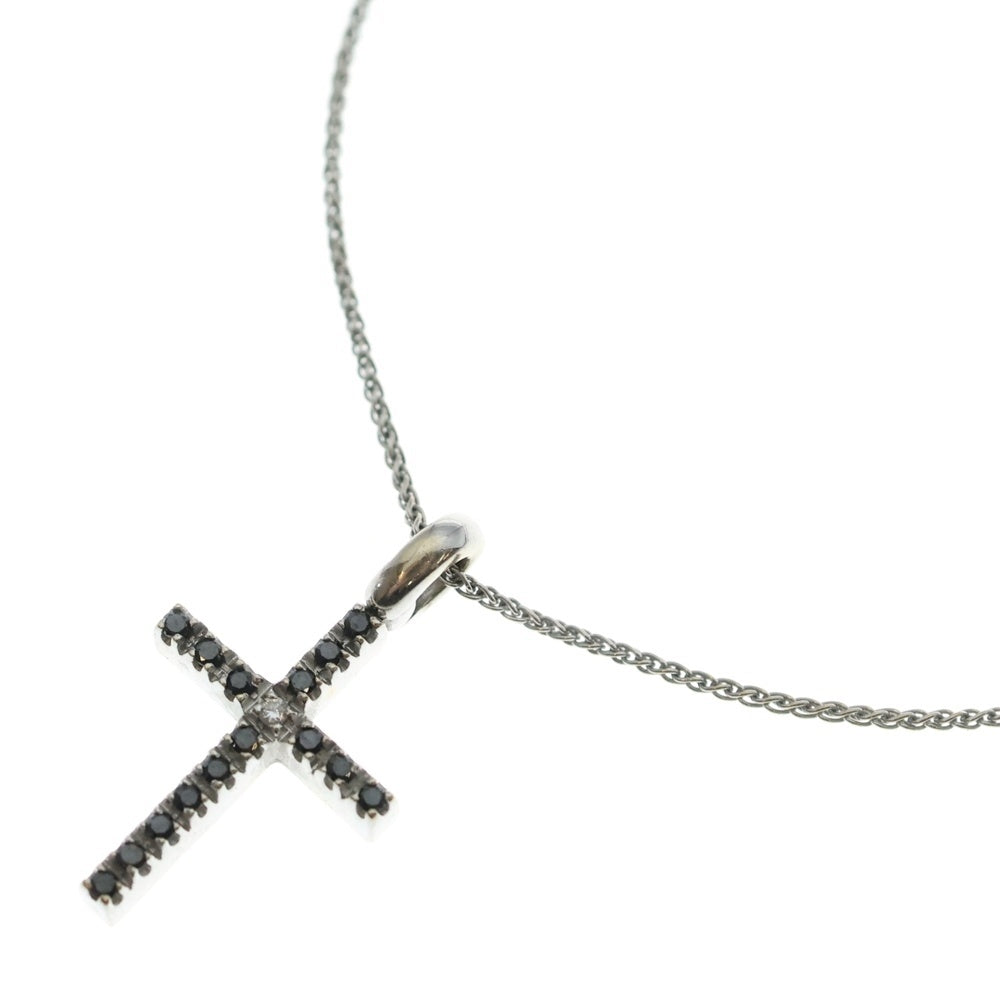 DAMIANI(ダミアーニ) ミステリークロス ブラックダイヤ ネックレス K18 Au750 WG ホワイトゴールド レディース
