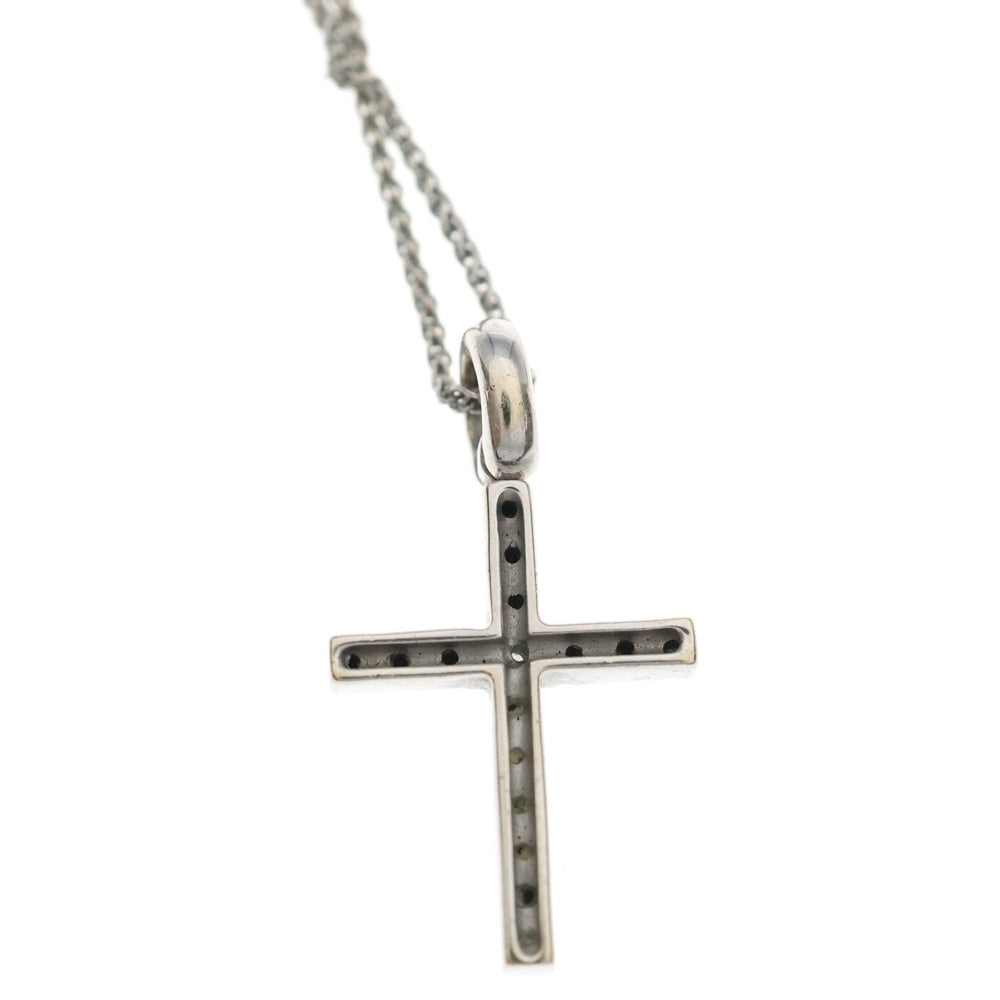 DAMIANI(ダミアーニ) ミステリークロス ブラックダイヤ ネックレス K18 Au750 WG ホワイトゴールド レディース