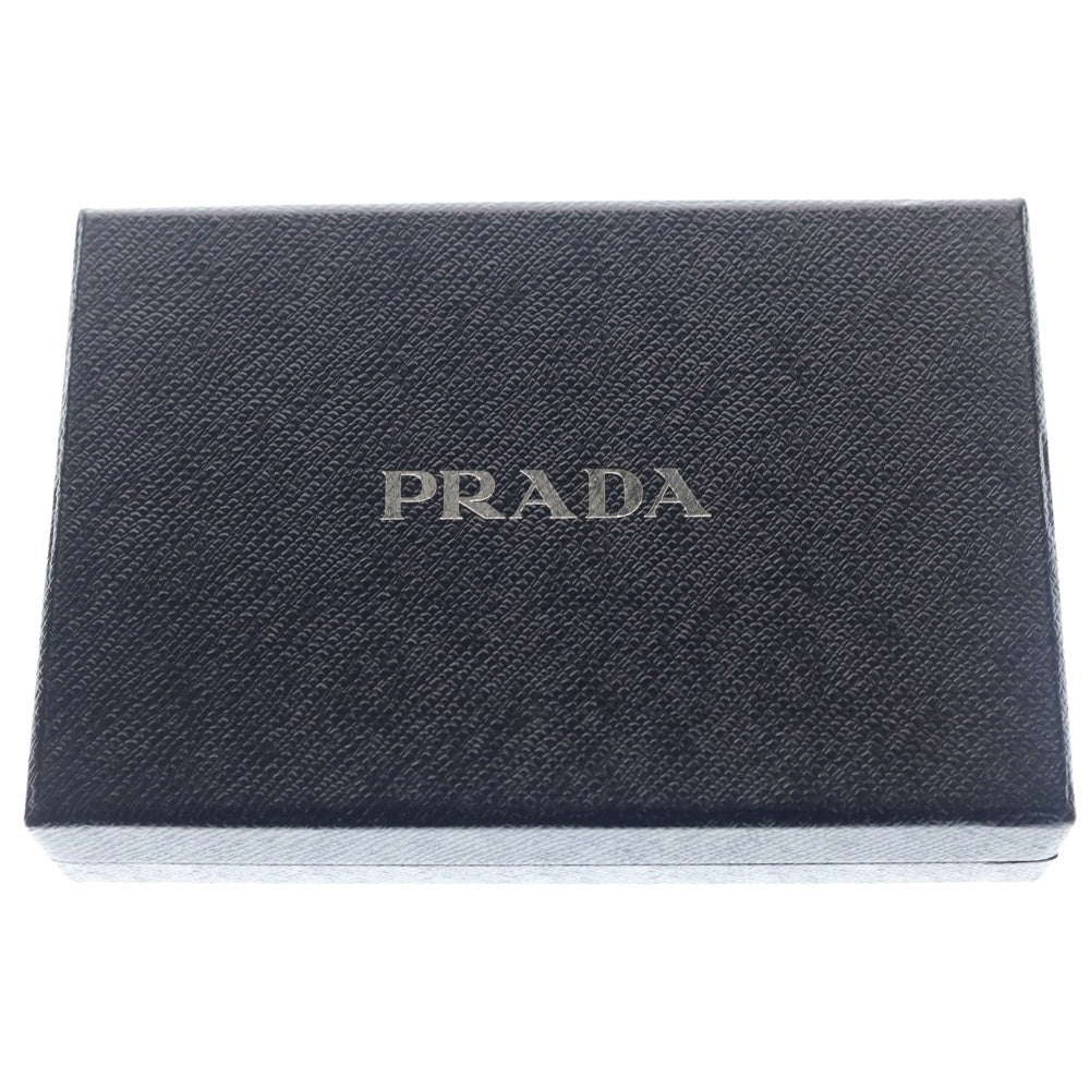 PRADA(プラダ) サフィアーノ コンパクトウォレット コインケース ブラック レザー 1ML225 ゴールド金具
