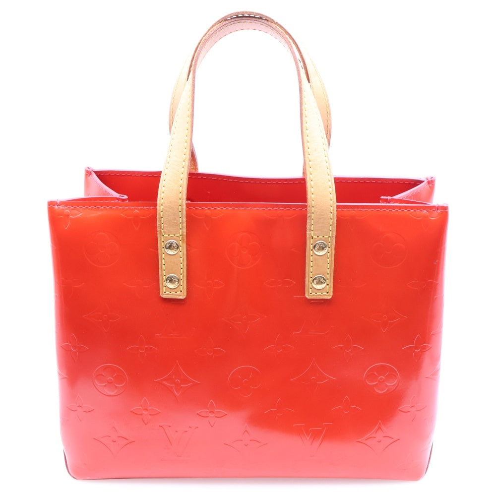 LOUIS VUITTON(ルイヴィトン) モノグラムヴェルニ リードPM トートバッグ ハンドバッグ レッド×ブラウン レザー×パテント M91990 レディース