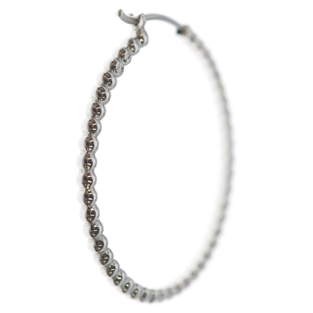 Van Cleef & Arpels(ヴァンクリーフアンドアーペル) ペルレ フープ ピアス 750WG ホワイトゴールド レディース