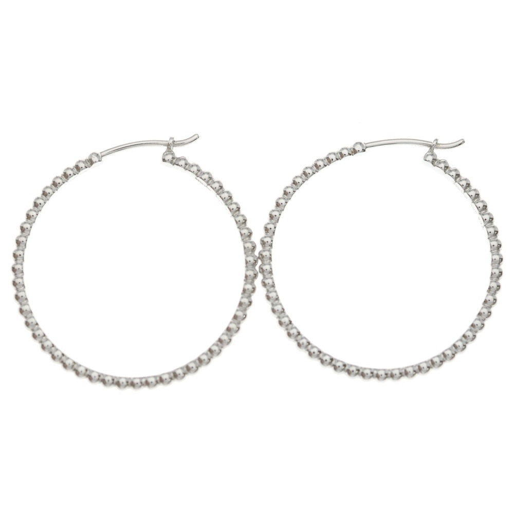 Van Cleef & Arpels(ヴァンクリーフアンドアーペル) ペルレ フープ ピアス 750WG ホワイトゴールド レディース