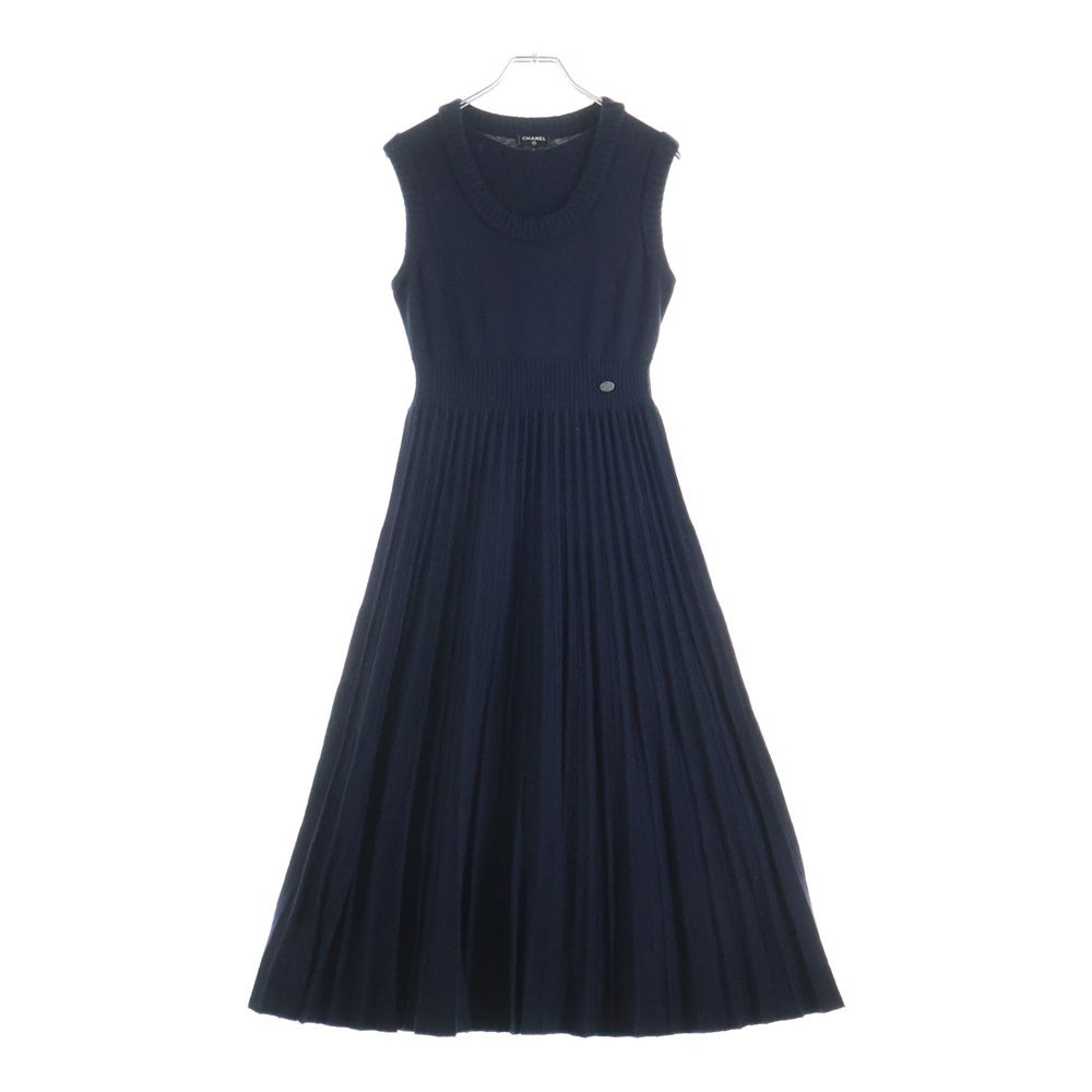CHANEL(シャネル) ノースリーブニットワンピース ネイビー 36 P59810 P59810K07797 レディース