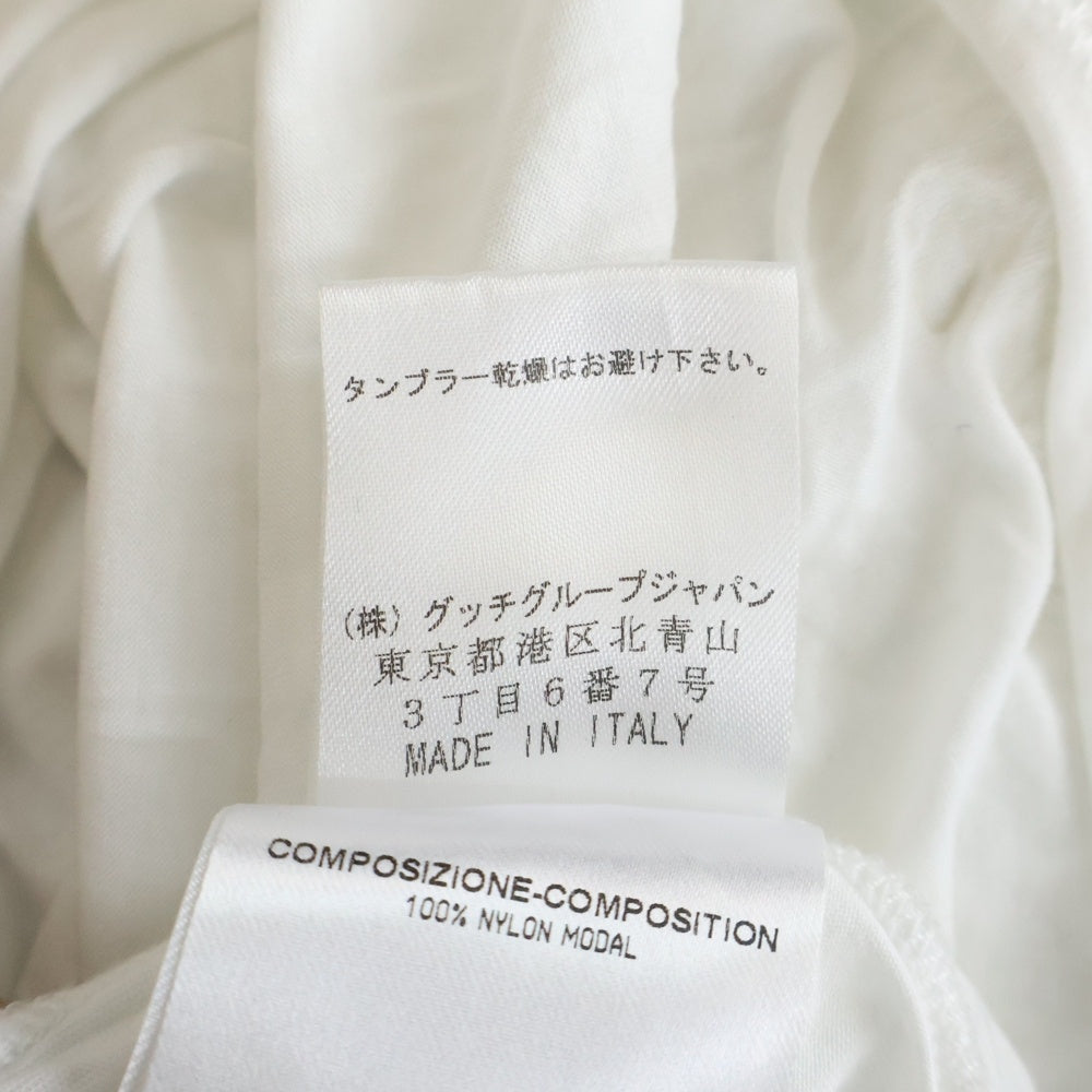GUCCI(グッチ) プリンシー ロゴヘンリーネック半袖カットソー Tシャツ ホワイト 172273 レディース