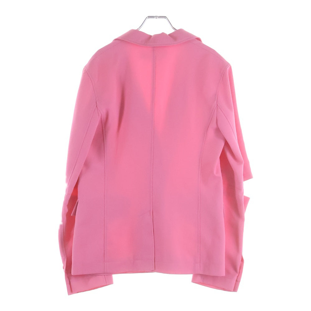 J.W.ANDERSON(ジェー ダブリュー アンダーソン) エルボースリット ウール 1B テーラードジャケット ピンク JK0203PG1038345 レディース