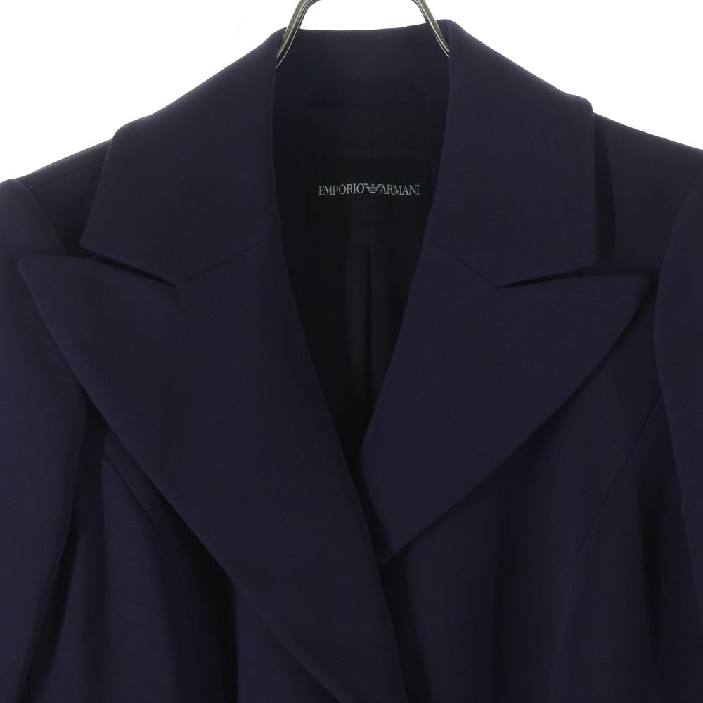 EMPORIO ARMANI(エンポリオアルマーニ) ウール Aライン 3B チェスターコート パープル S2L 10T S2020