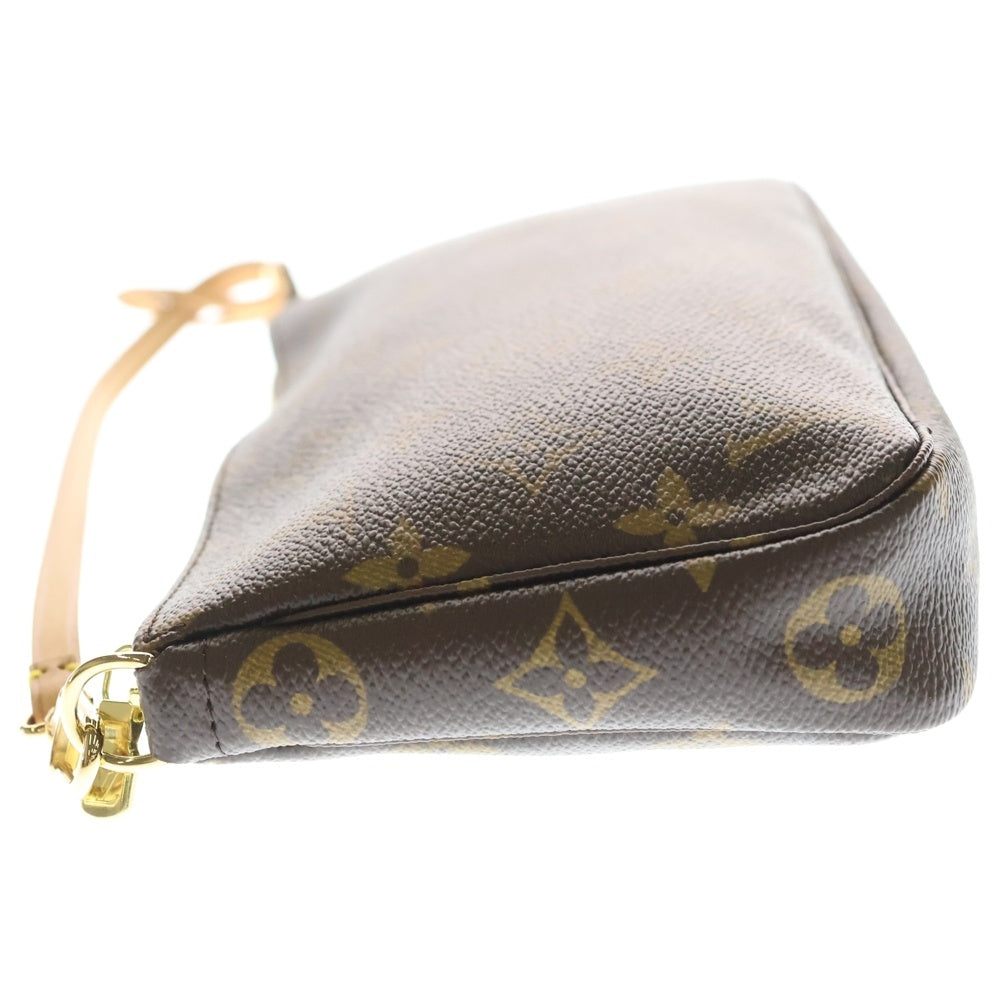 LOUIS VUITTON(ルイヴィトン) ポシェット アクセソワール モノグラム PVC レザー ハンドバッグ アクセサリーポーチ ゴールド金具 ブラウン M51980 レディース