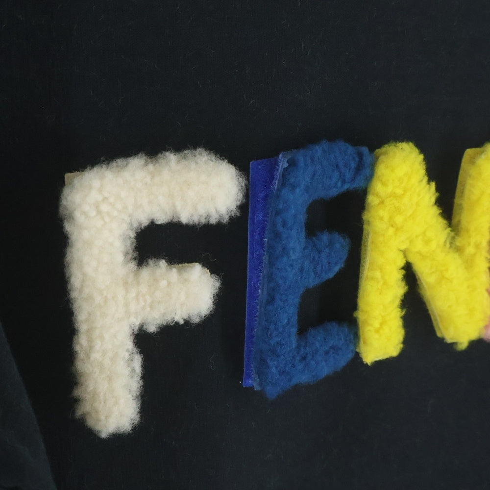 FENDI(フェンディ) ボアロゴ クルーネック プルオーバー スエットトレーナー ブラック レディース FS6632
