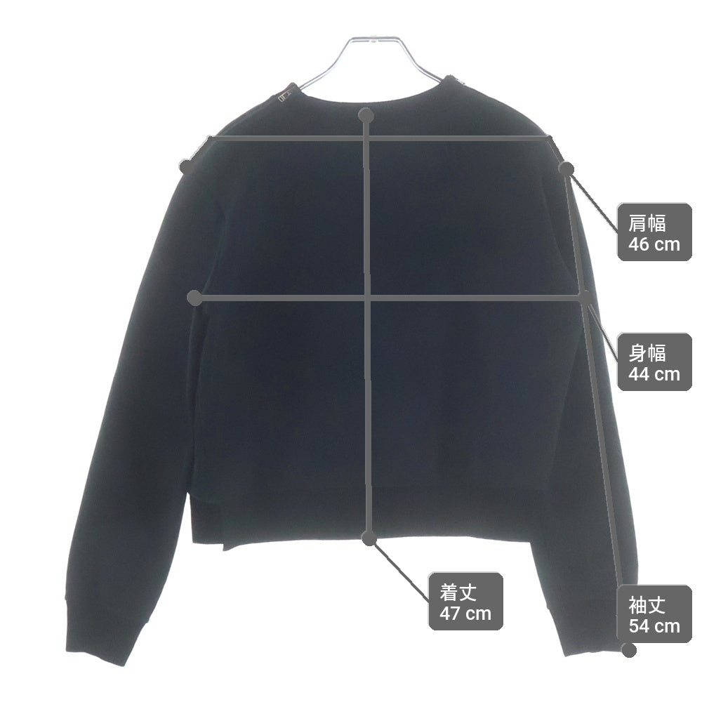 FENDI(フェンディ) ボアロゴ クルーネック プルオーバー スエットトレーナー ブラック レディース FS6632