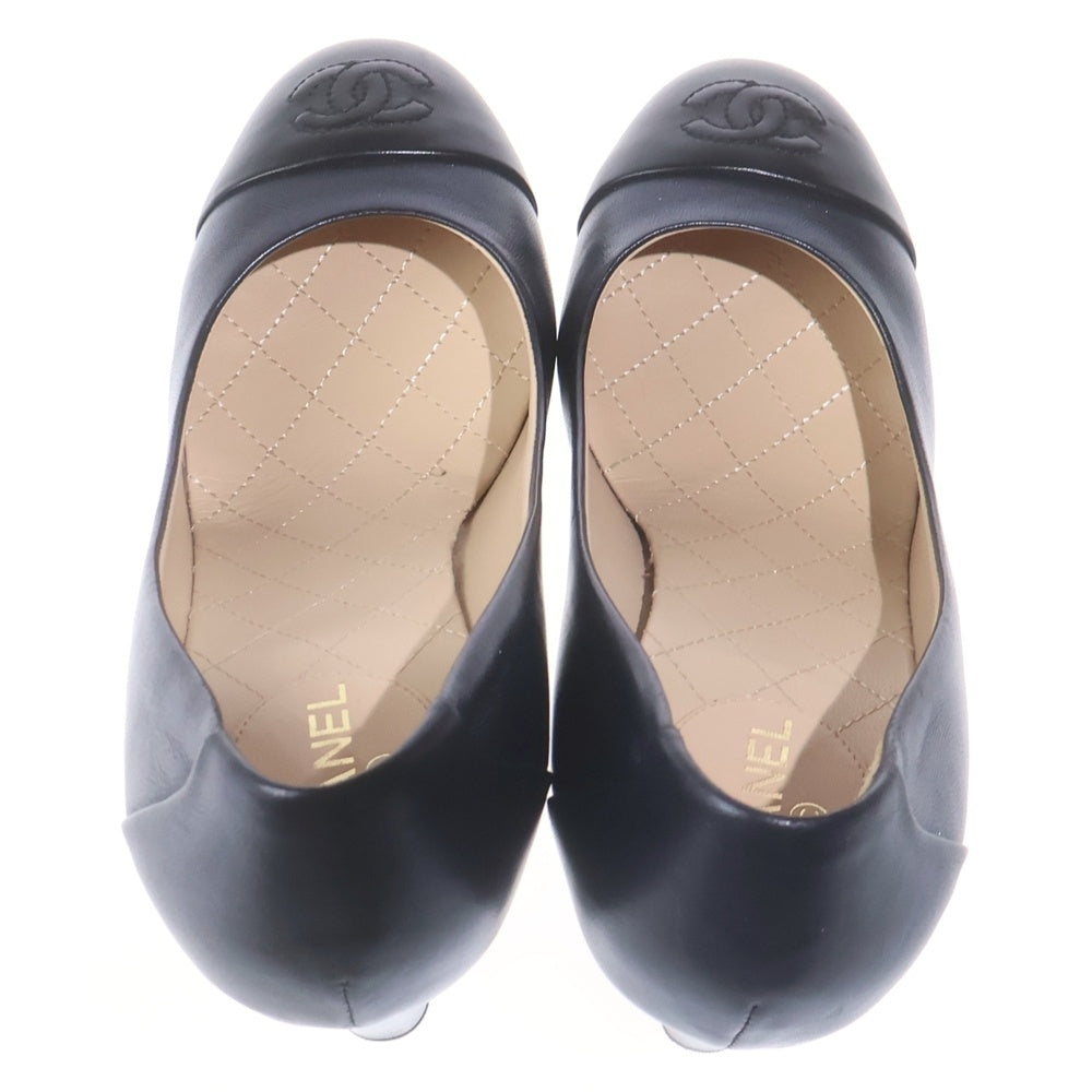CHANEL(シャネル) ココマーク レザー ヒール パンプス シューズ ブラック レディース C7324