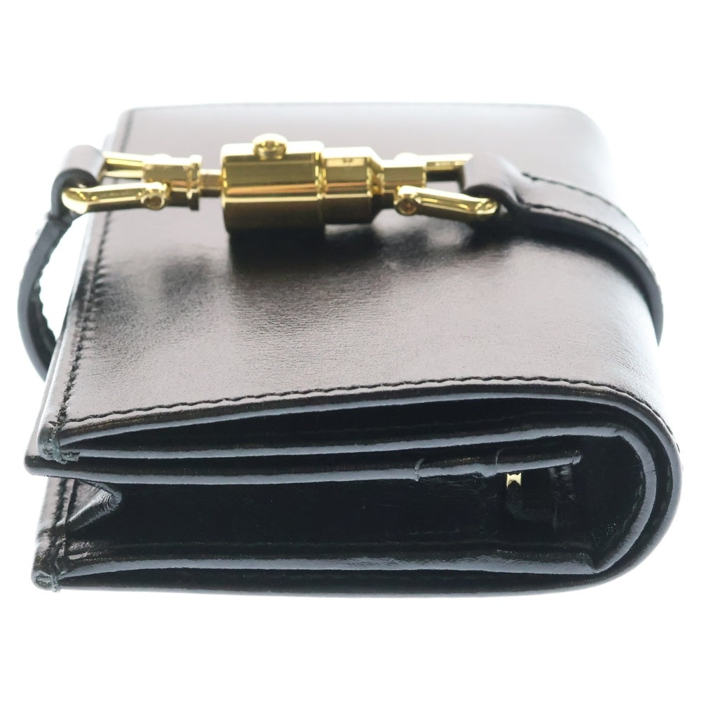 GUCCI(グッチ) ジャッキー1961 二つ折り財布 ブラック レザー 645536