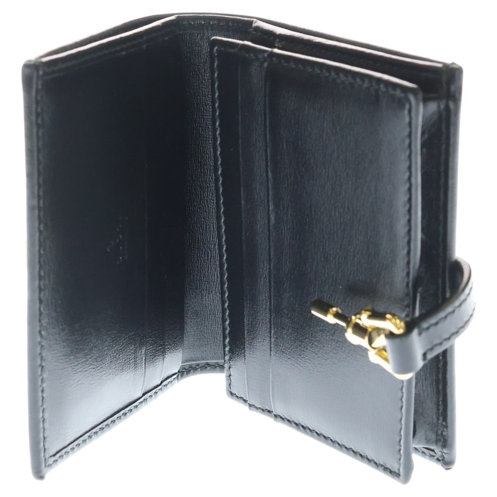 GUCCI(グッチ) ジャッキー1961 二つ折り財布 ブラック レザー 645536