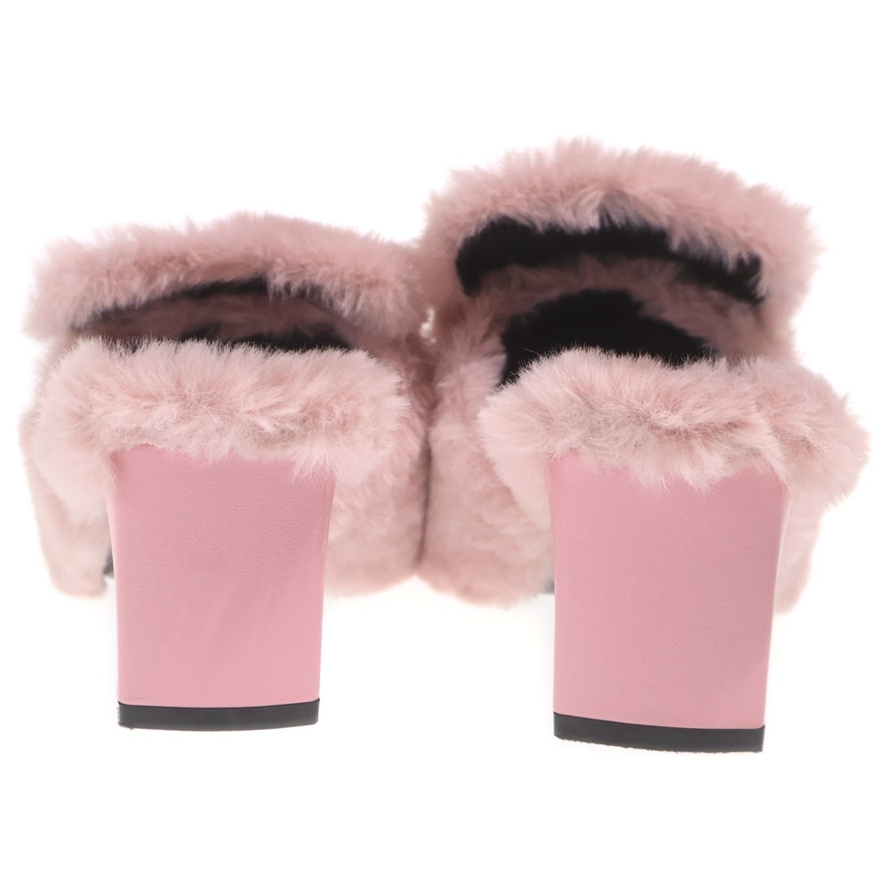 Sergio Rossi(セルジオロッシ) ファーヒールパンプス ピンク レディース