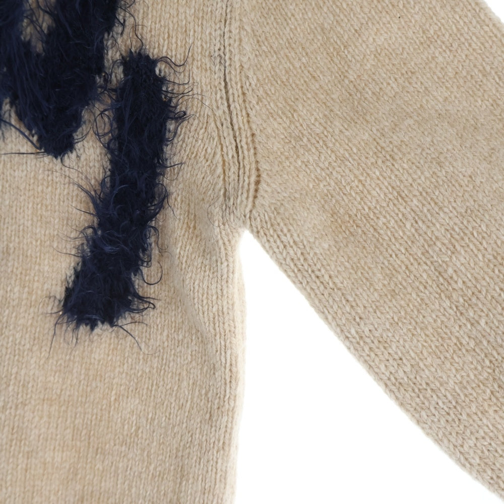 MARNI(マルニ) 22AW シェットランド ロゴクルーネックニット ベージュ GCMD0369Q0 レディース