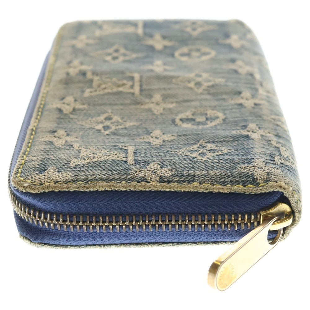 LOUIS VUITTON(ルイヴィトン) モノグラムデニム ジッピーウォレット ロングウォレット 長財布 カードケース インディゴブルー デニム M81226 ゴールド金具