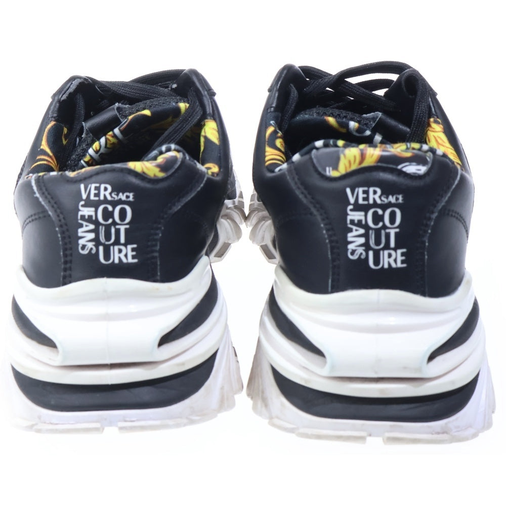 VERSACE(ヴェルサーチ) ■JEANS COUTURE トレイルトレック チェーンクチュール ローカットスニーカー ブラック