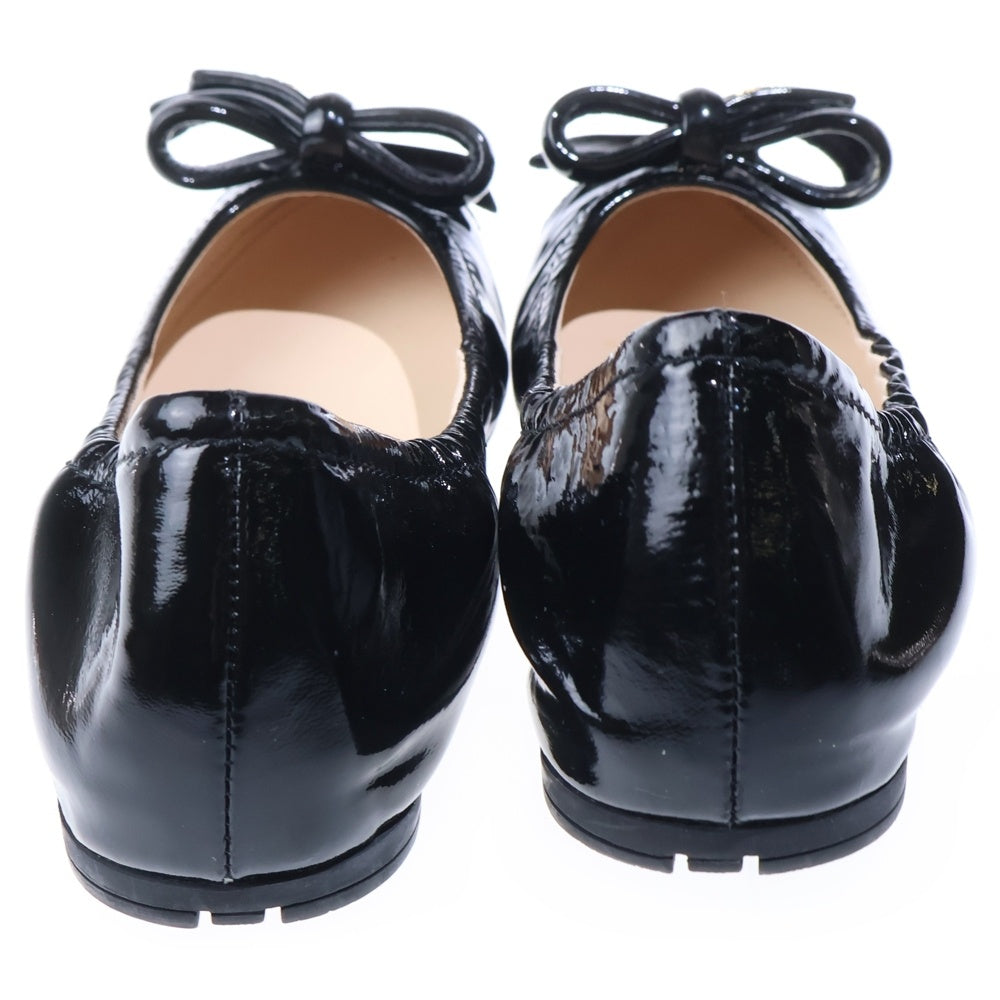 PRADA(プラダ) ■バレエシューズ ブラック パテント #38 靴 レディース
