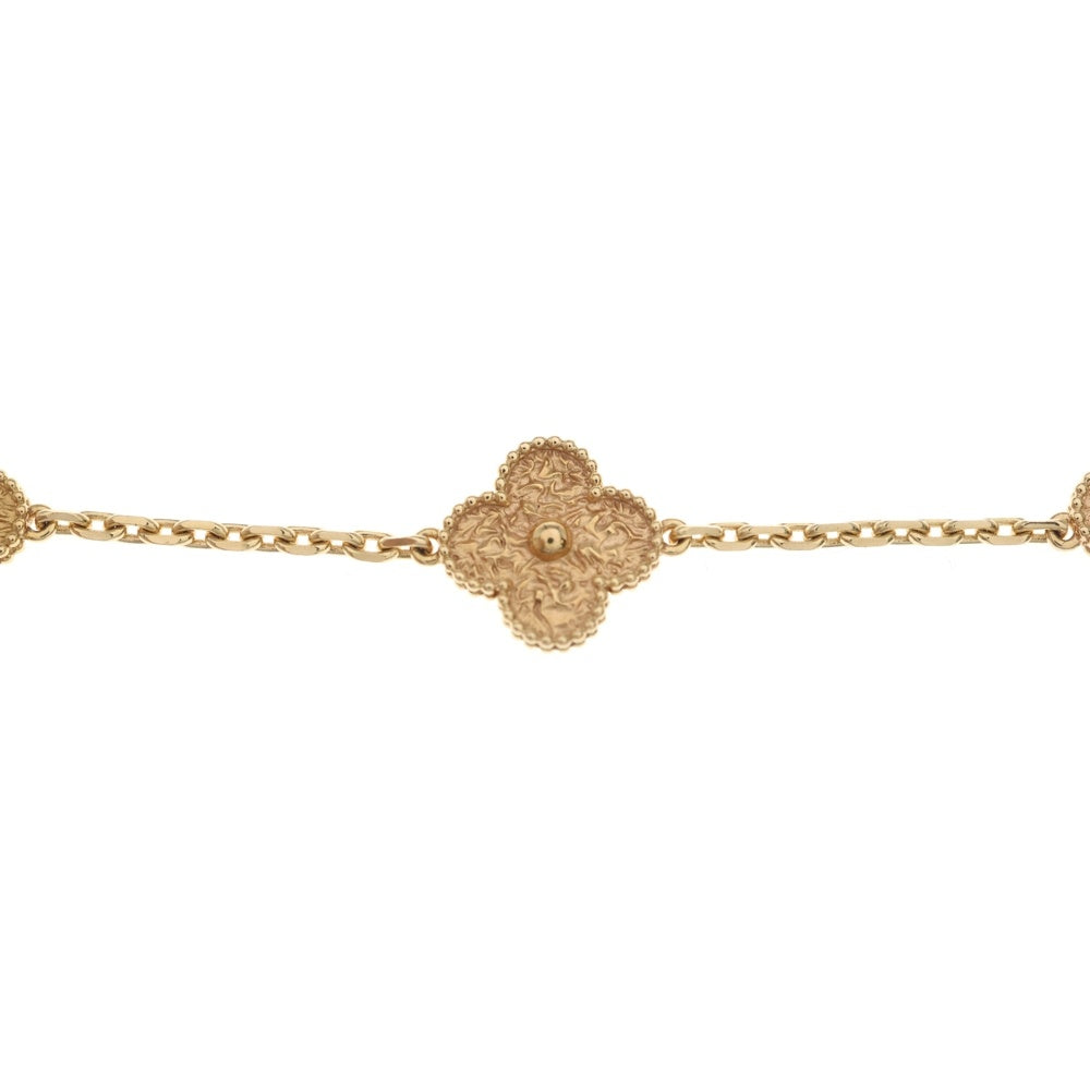 Van Cleef & Arpels(ヴァンクリーフアンドアーペル) ヴィンテージ アルハンブラ 20P ロング ネックレス Au750 K18 PG ピンクゴールド レディース