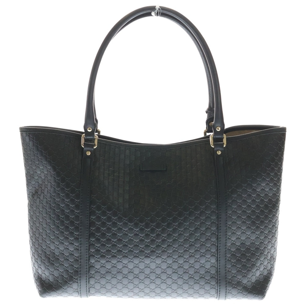 GUCCI(グッチ) マイクログッチシマ レザートートバッグ ブラック 449647 レディース