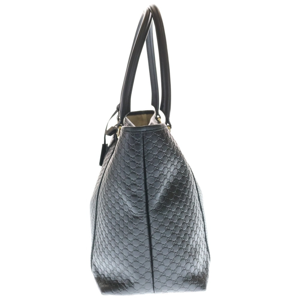 GUCCI(グッチ) マイクログッチシマ レザートートバッグ ブラック 449647 レディース