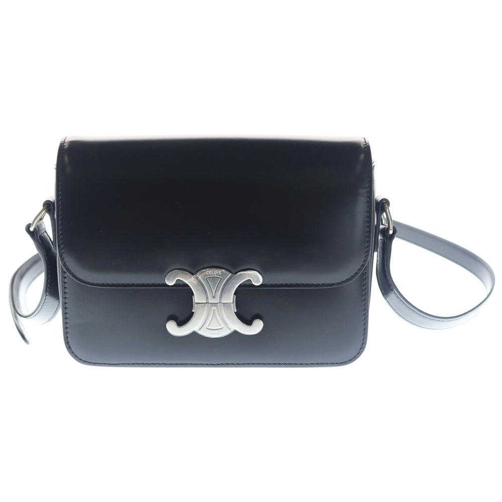 CELINE(セリーヌ) ティーン トリオンフ レザーショルダーバッグ ブラック レディース