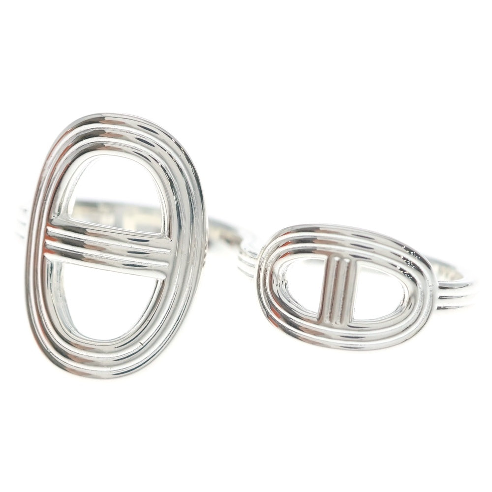 HERMES(エルメス) シェーヌダンクル24 ダブルリング 指輪 Ag925 シルバー レディース