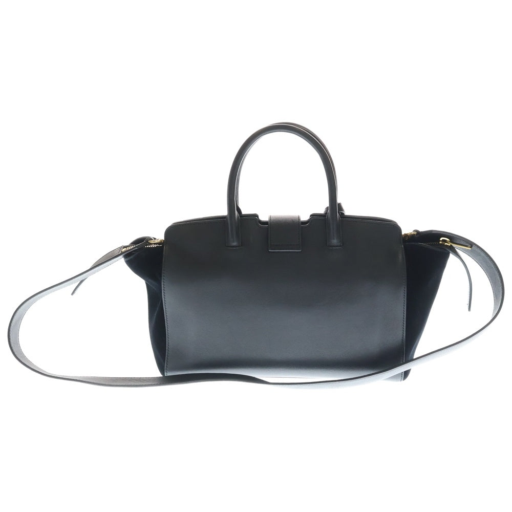 SAINT LAURENT PARIS(サンローランパリ) ベイビー ダウンタウン スエード×レザー 2WAY ハンドバッグ ショルダーバッグ ブラック 436834 レディース