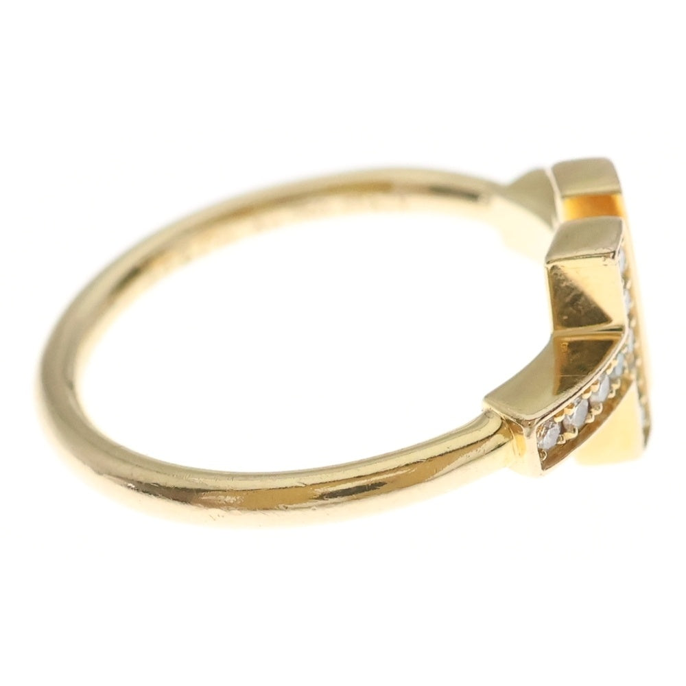 TIFFANY & Co.(ティファニー) Tワイヤー ダイヤ×マザーオブパール リング 指輪 K18YG イエローゴールド
