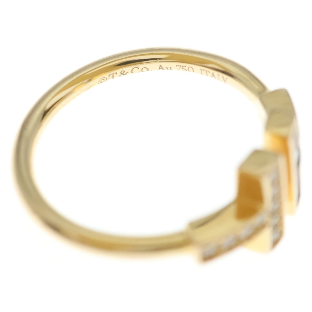 TIFFANY & Co.(ティファニー) Tワイヤー ダイヤ×マザーオブパール リング 指輪 K18YG イエローゴールド