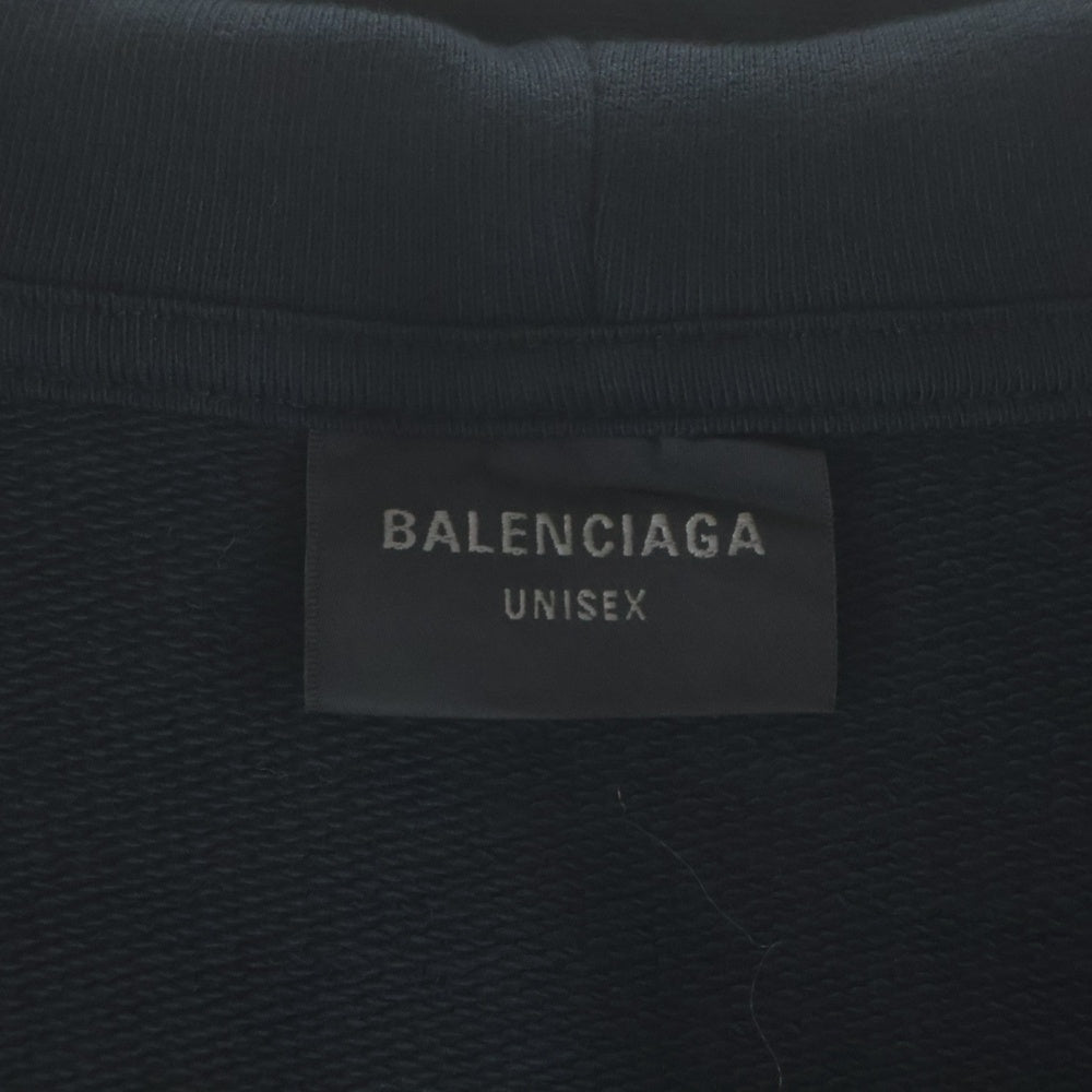 BALENCIAGA(バレンシアガ) 24SS Soccer Series Paris Zip-Hoodie サッカーシリーズ パリナンバリングジップアップフーディーパーカー ブラック 744457 TPVS6