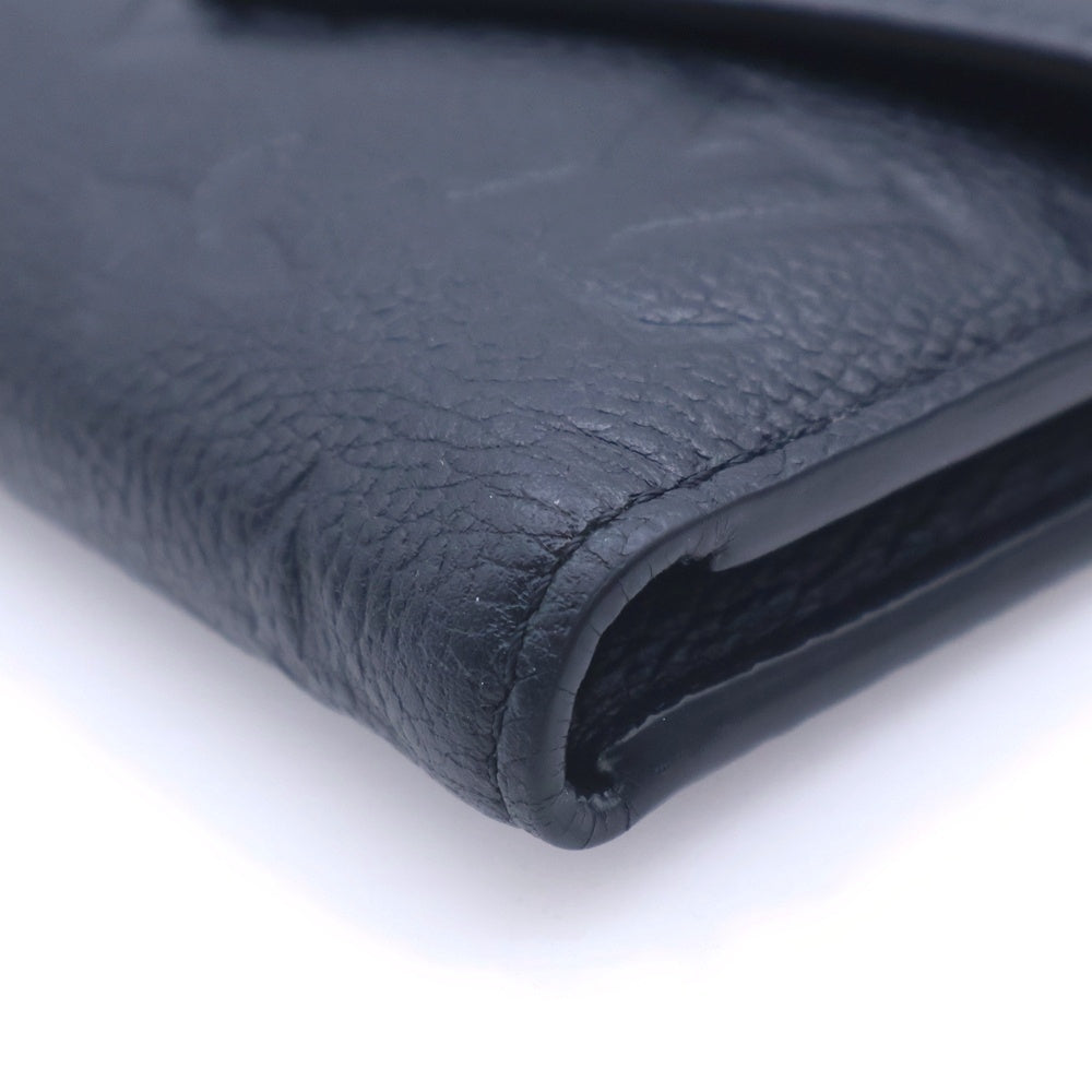 LOUIS VUITTON(ルイヴィトン) ポルトフォイユヴィクトリーヌ レザーコンパクトウォレット 二つ折り財布 ブラック M64060 レディース
