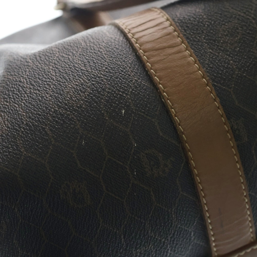 DIOR(ディオール) ハニカム ミニボストンバッグ ハンドバッグ ブラウン レザー×PVC ゴールド金具 レディース