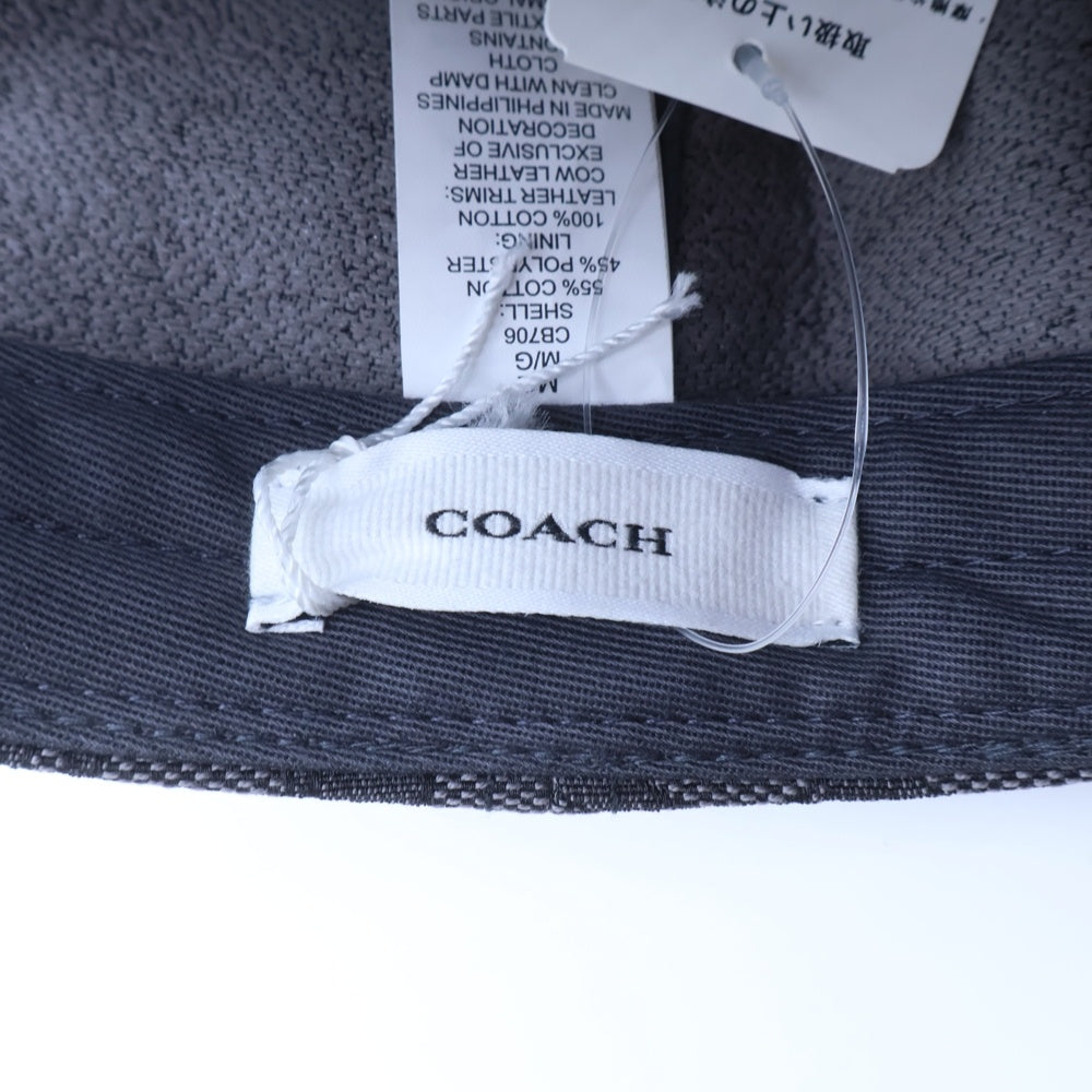 COACH(コーチ) シグネチャー キャンバス ベースボールキャップ 帽子 ブラック