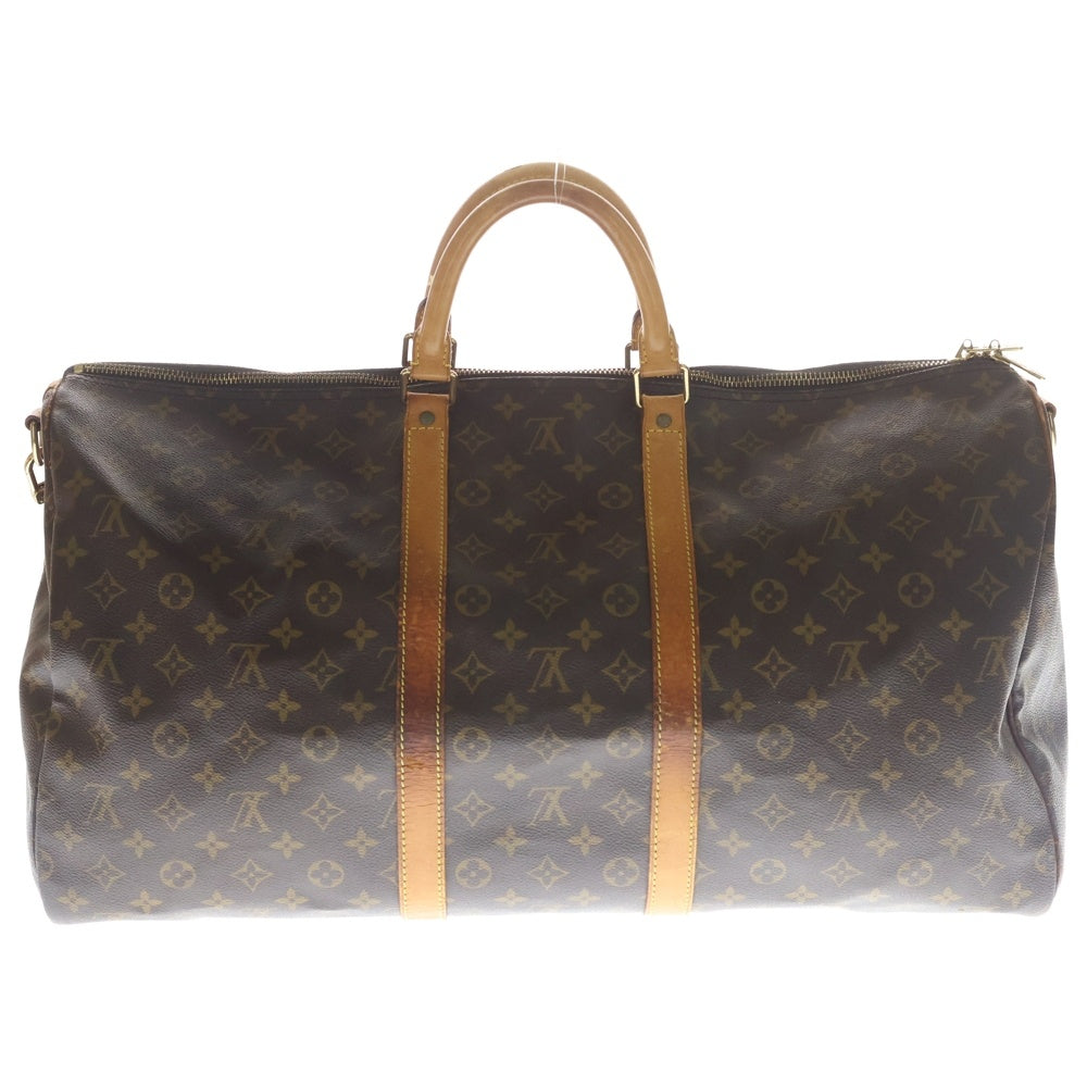 LOUIS VUITTON(ルイヴィトン) キーポルバンドリエール55 モノグラム PVC レザー 2WAY ハンド ショルダー ボストンバッグ ブラウン M41414 レディース
