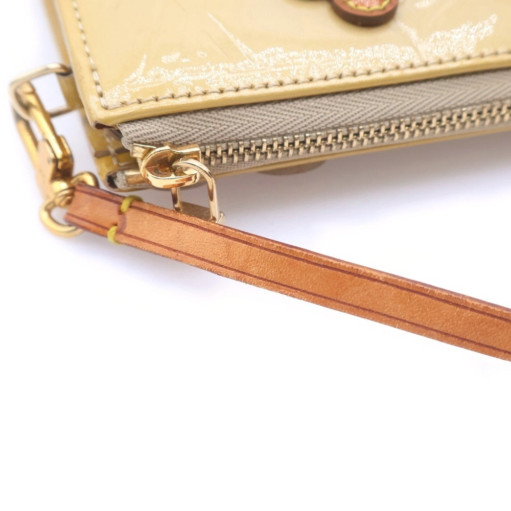 LOUIS VUITTON(ルイヴィトン) モノグラムヴェルニ フラワー レキシントン ハンドバッグ ミニバッグ ポーチ ケース イエロー パテント M92246 ゴールド金具 レディース