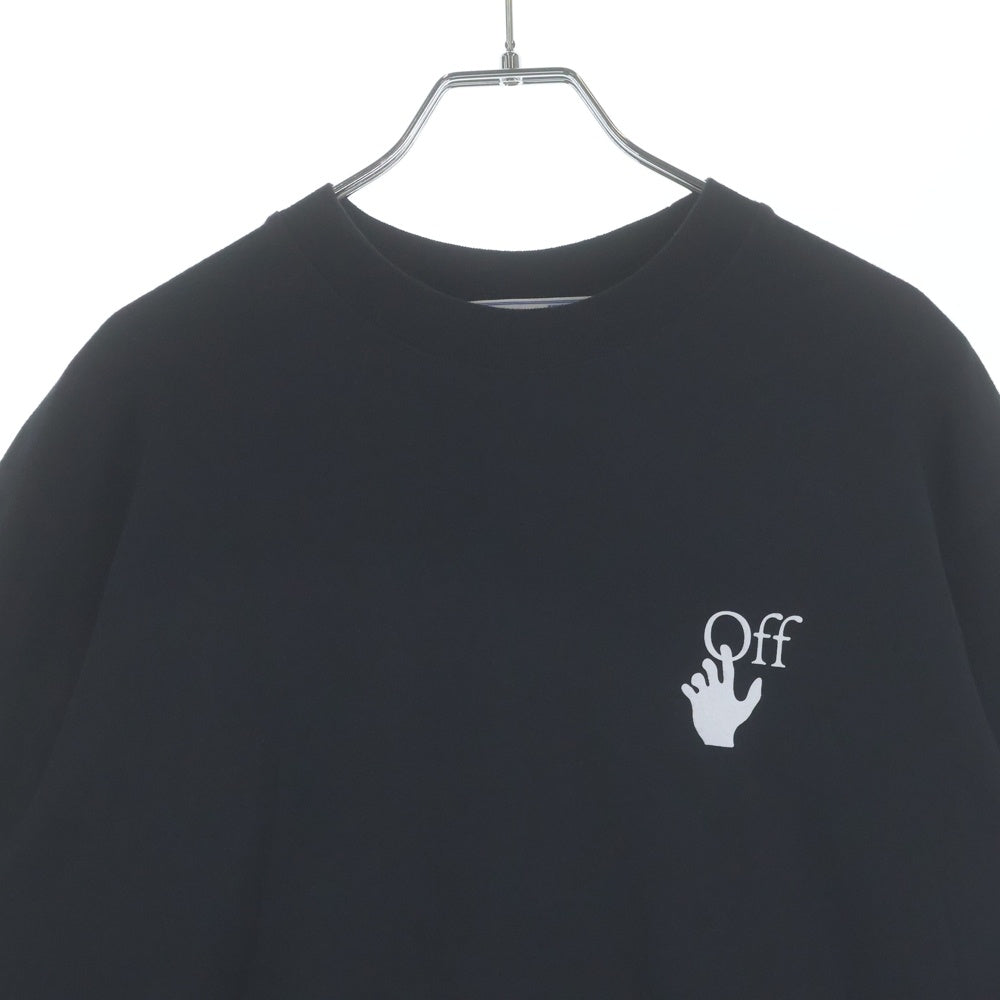 OFF-WHITE(オフホワイト) 20SS CARAVAGGIO ARROW カラヴァッジオ アロー グラフィックプリント クルーネック長袖Tシャツ ブラック OMAB064F21JER014