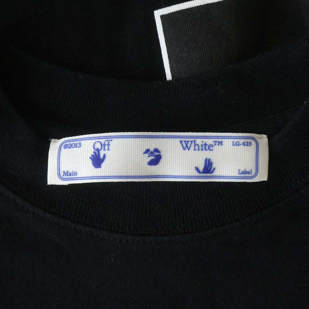 OFF-WHITE(オフホワイト) 20SS CARAVAGGIO ARROW カラヴァッジオ アロー グラフィックプリント クルーネック長袖Tシャツ ブラック OMAB064F21JER014
