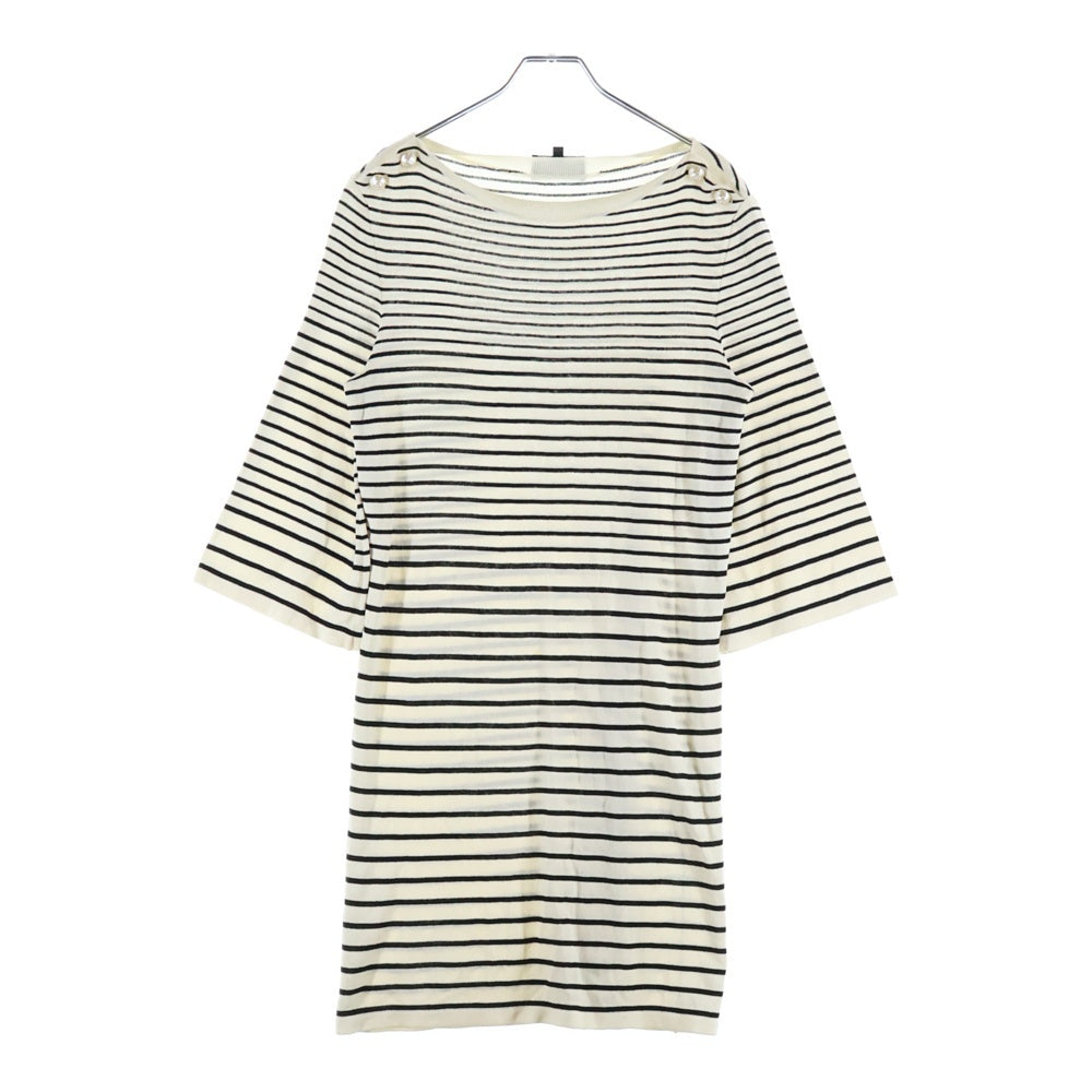 CHANEL(シャネル) ココパール ボーダー ワンピース ホワイト 