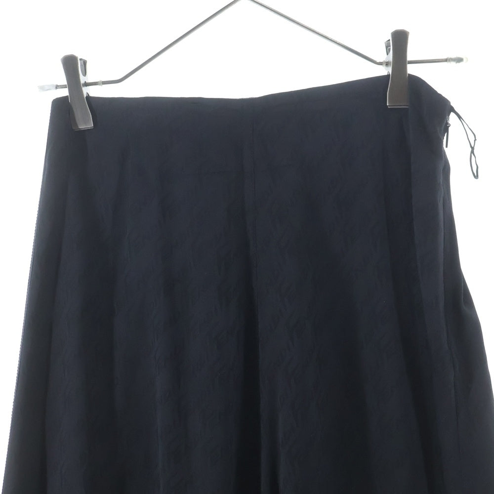 FENDI(フェンディ) ロゴジャガード シルク スカート ブラック FQ7226 AJDO レディース