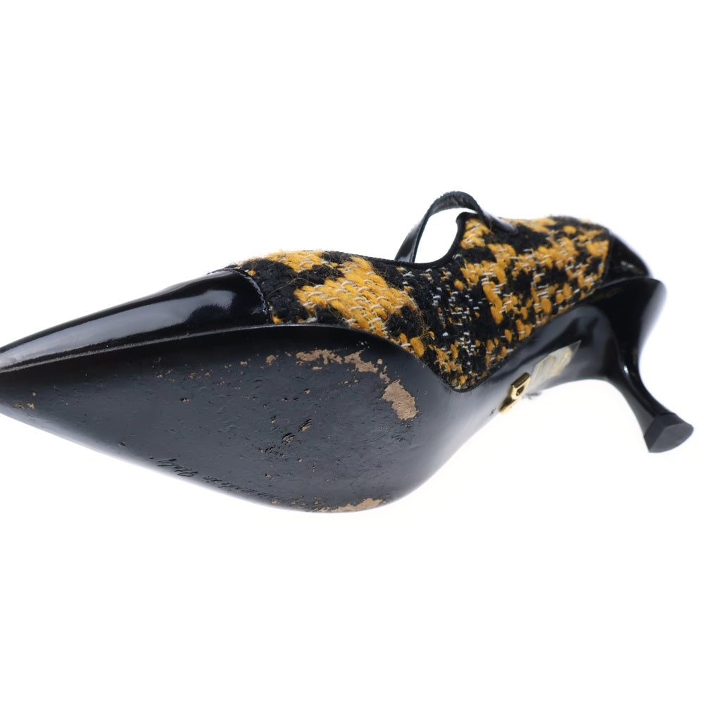 DOLCE & GABBANA(ドルチェアンドガッバーナ) ツイード ヒールパンプス ブラック 36 レディース