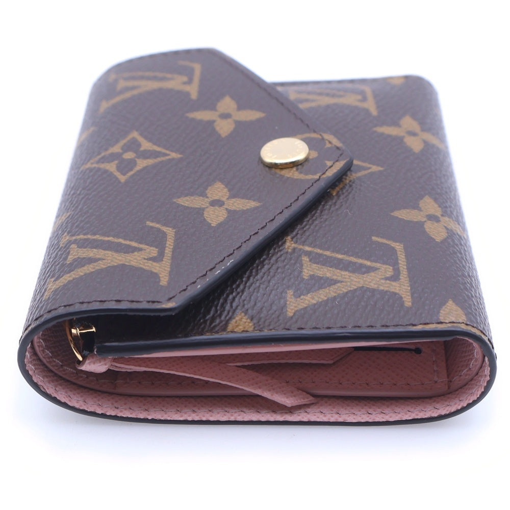 LOUIS VUITTON(ルイヴィトン) モノグラム ポルトフォイユヴィクトリーヌ ローズバレリーヌ ブラウン PVC M62360 ICタイプ レディース