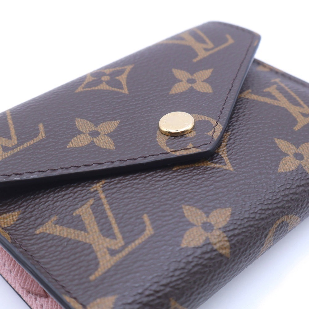 LOUIS VUITTON(ルイヴィトン) モノグラム ポルトフォイユヴィクトリーヌ ローズバレリーヌ ブラウン PVC M62360 ICタイプ レディース