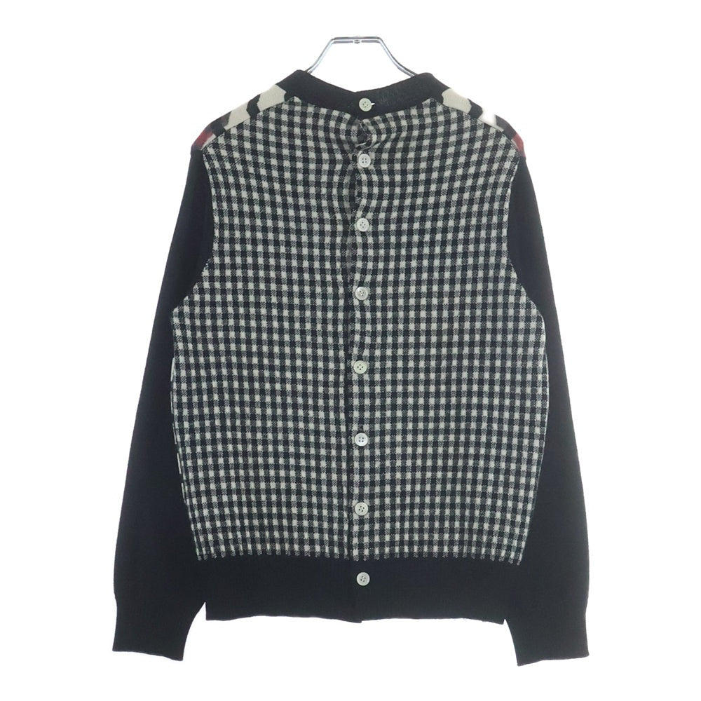 tricot COMME des GARCONS(トリコ コム デ ギャルソン) 16AW 花柄 ボーダー ウール セーター ブラック TR-N007 TR-N007 レディース