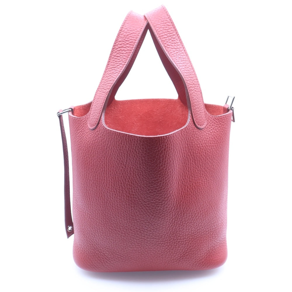 HERMES(エルメス) ピコタンロック PM ルージュ系 トリヨンクレマンス □Q刻印 ハンドバッグ レディース