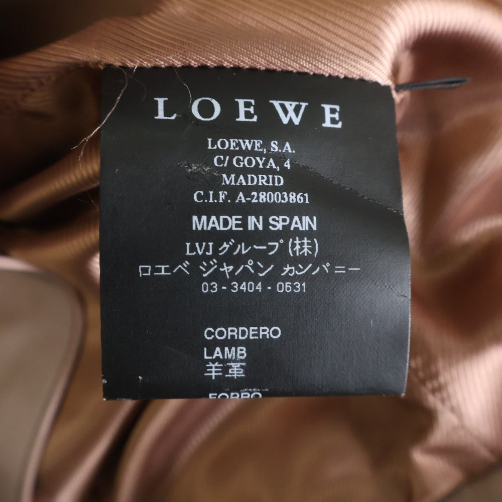 LOEWE(ロエベ) ラムレザージャケット ローズピンク 40 レディース