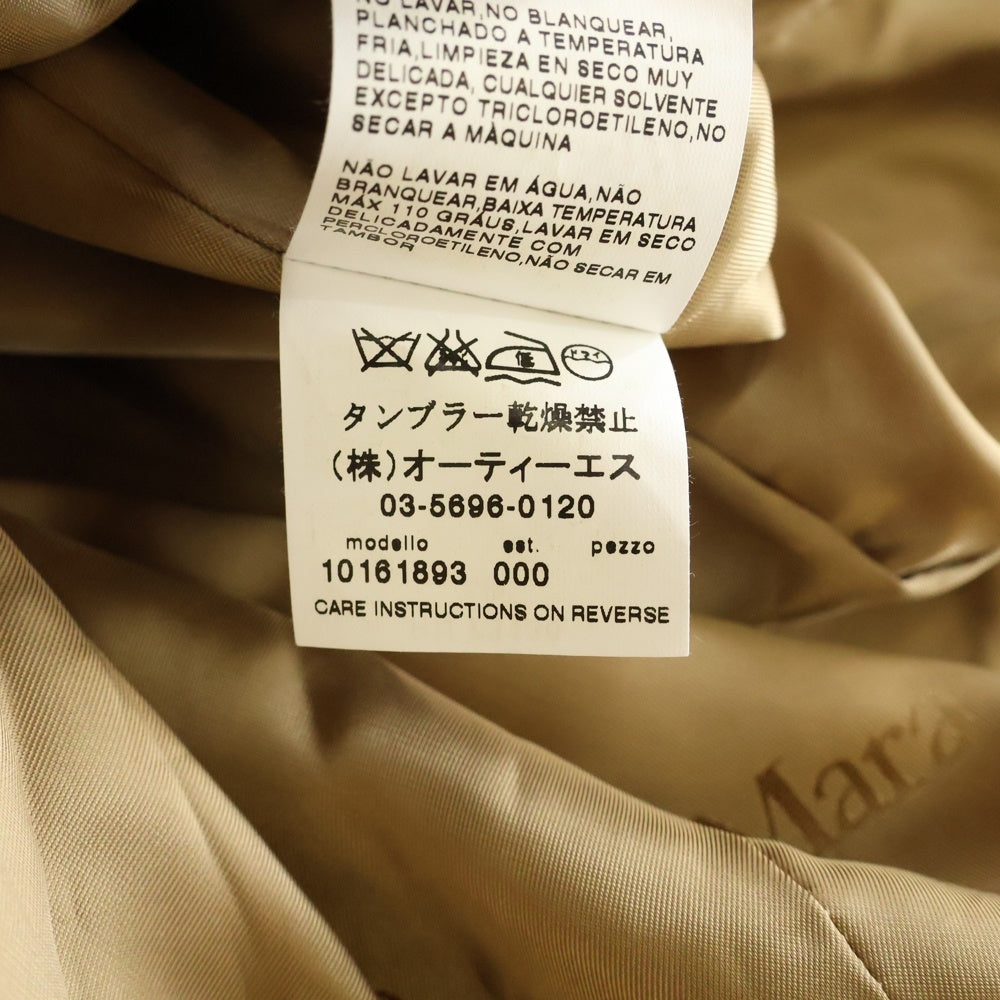 Max Mara(マックスマーラ) ベルト付ロングコート ブラウン キャメル 34 レディース