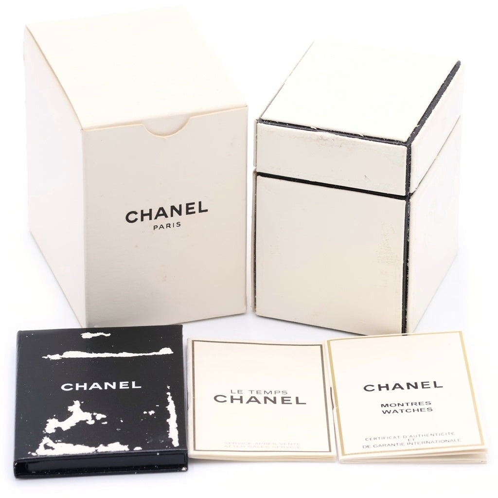 CHANEL(シャネル) プルミエール M GP×革/QZ ゴールドプレート クオーツ クォーツ 腕時計 H0001 黒文字盤レディース